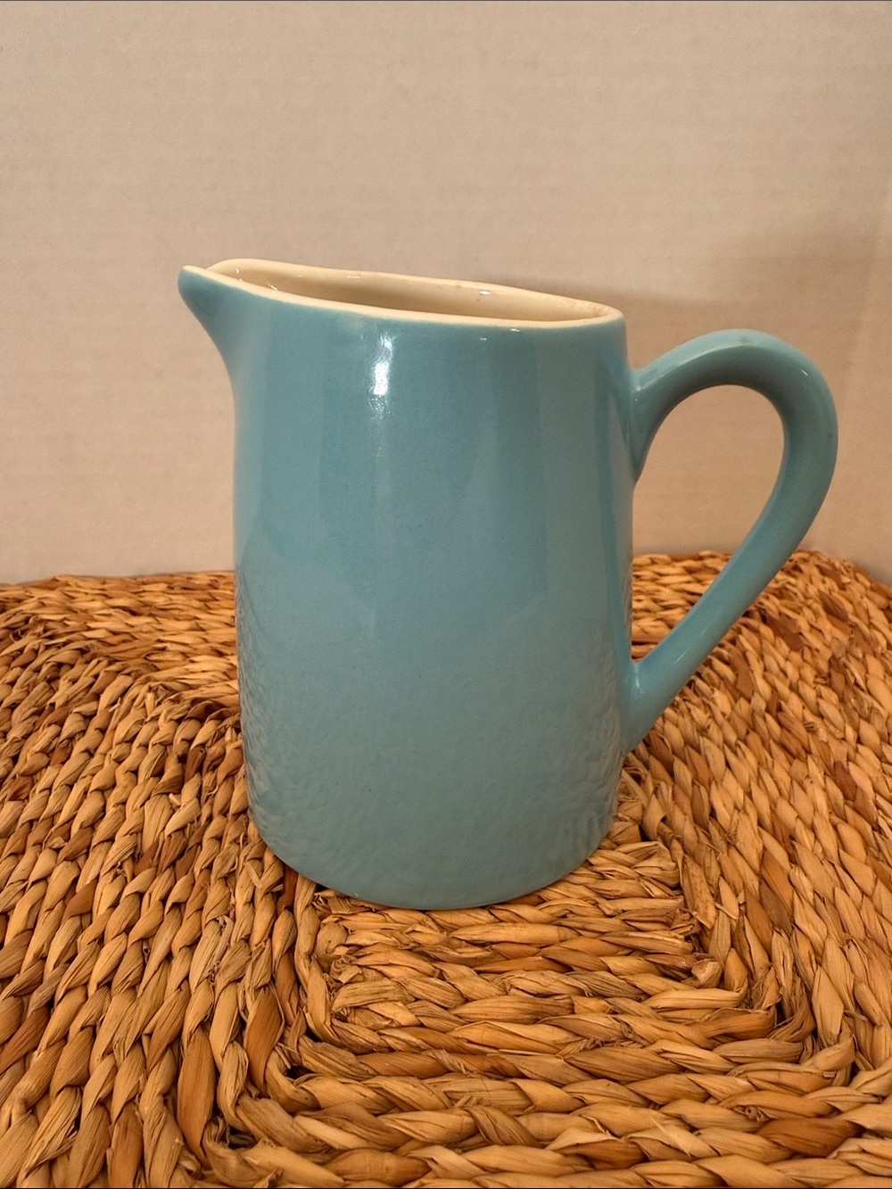 Vintage Light Blue Ceramic Pitcher /Creamer